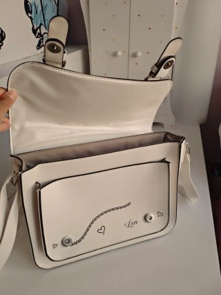 Bolso blanco tipo cartera