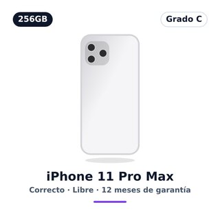 iPhone 11 Pro Max 256GB Blanco · Grado C · Libre