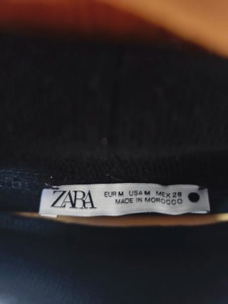 Vestido Zara Negro Manga Larga