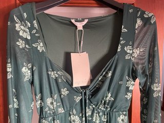 Vestido largo floral verde