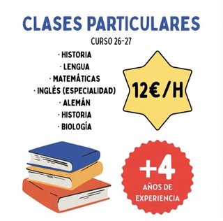 Clases Particulares (Inglés, lengua, historia...)