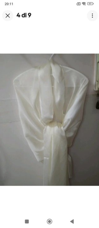 Stola panna beige seta luccicante coprispalle