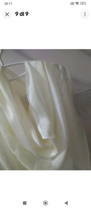 Stola panna beige seta luccicante coprispalle