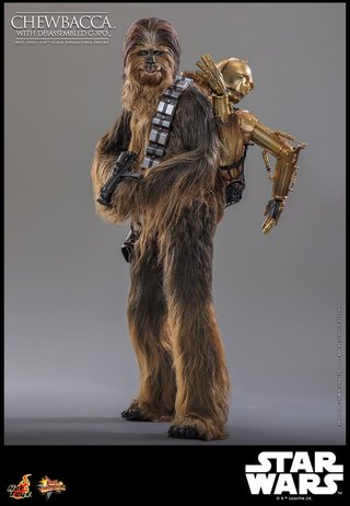 Hot Toys Chewbacca con C-3PO Desmontado 1/6