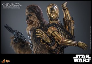Hot Toys Chewbacca con C-3PO Desmontado 1/6