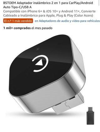 Adaptador Inalámbrico 2 en 1 CarPlay