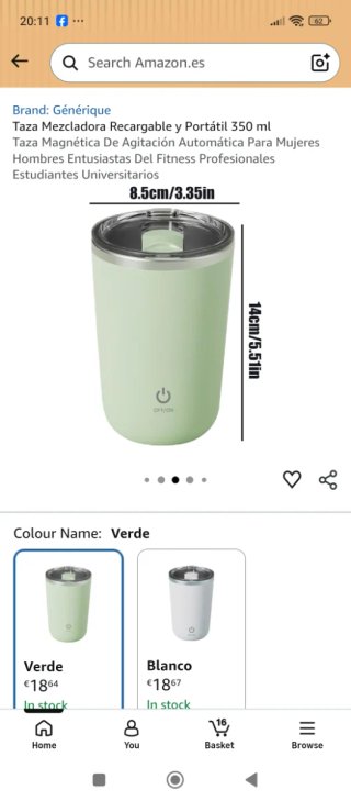Taza agitadora magnética automática