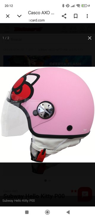 Casco Hello Kitty Rosa