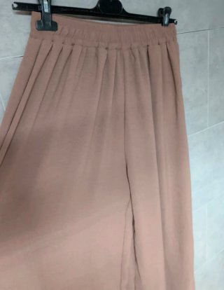 Pantalón ancho marrón talla única