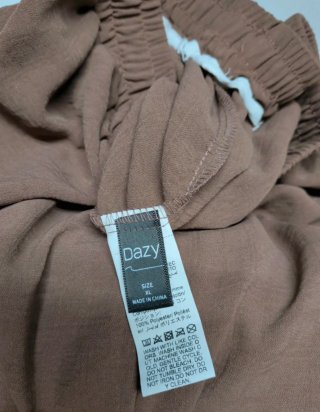Pantalón ancho marrón talla única