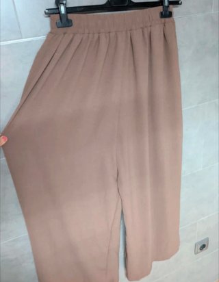 Pantalón ancho marrón talla única
