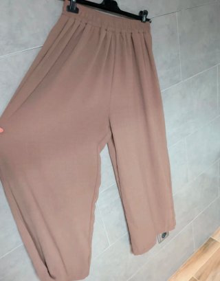 Pantalón ancho marrón talla única