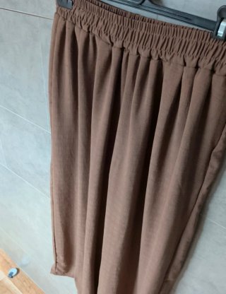 Pantalón ancho marrón talla única