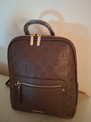 Zaino donna marrone con fiori