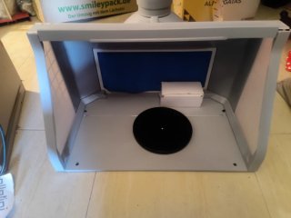 Cabina de pulverización para aerógrafo