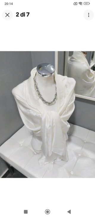 Stola coprispalle panna seta viscosa elegante
