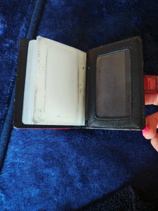 Tarjetero Misako Rojo Cocodrilo