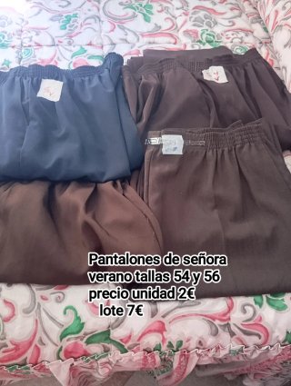 Pantalones de señora verano tallas 54 y 56