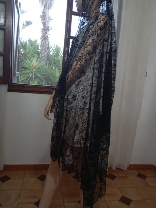 Mantilla Chantilly Negra