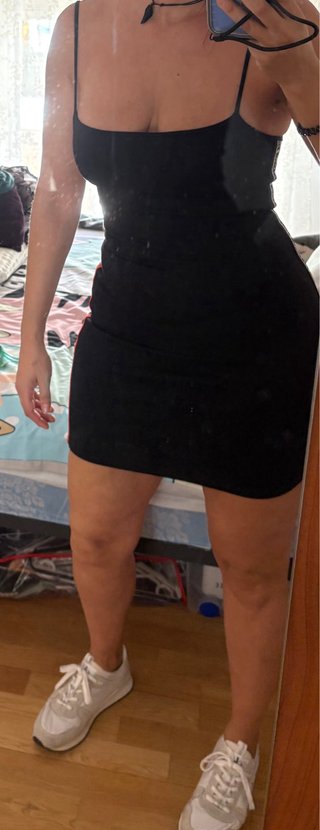 Vestido Bershka negro talla S