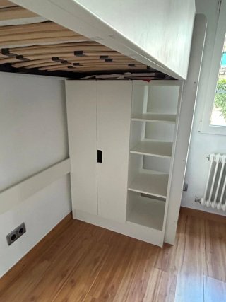 Cama alta juvenil blanca