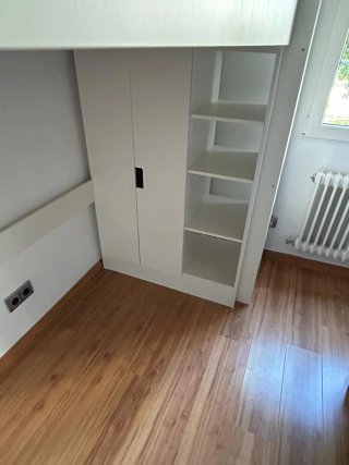 Cama alta juvenil blanca