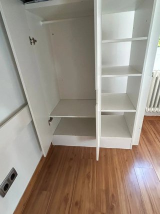 Cama alta juvenil blanca