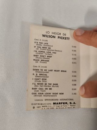 Casete Wilson Pickett - Lo Mejor (1977)