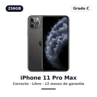 iPhone 11 Pro Max 256GB Grafito · Grado C · Libre
