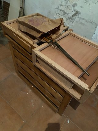 Armario ropero antiguo de madera