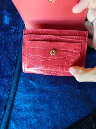 Cartera roja efecto piel cocodrilo MANGO
