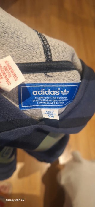 Sudadera Adidas Tiras Azul y Negro