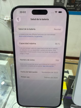 iPhone 15 Plus 128GB batería 86% Negro/Blanco