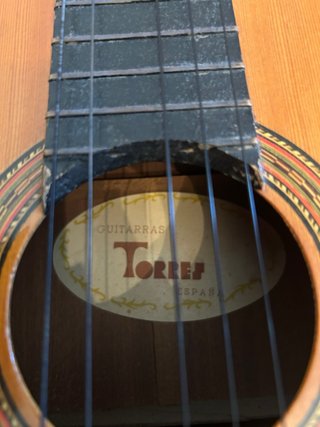 Guitarra española con funda
