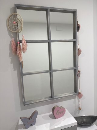 Espejo decorativo gris