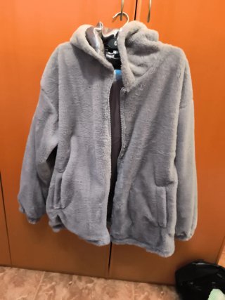 Cazadora borreguito gris