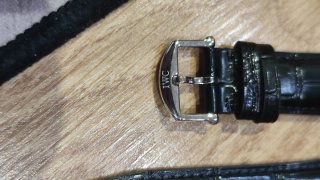 Cinturino IWC in pelle nera 22mm