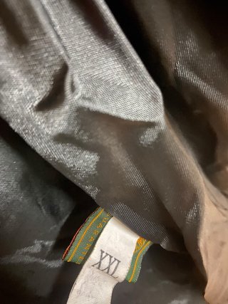 Giacca vera pelle scamosciata a manica 3/4 vintage