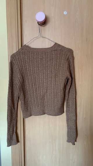 Jersey trenzado Bershka beige M