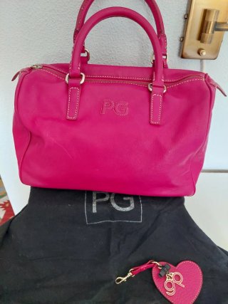 Bolso Piel Purificación García Fucsia