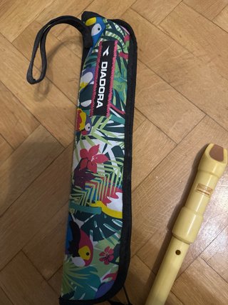 Flauta dulce amarilla+funda y limpiador