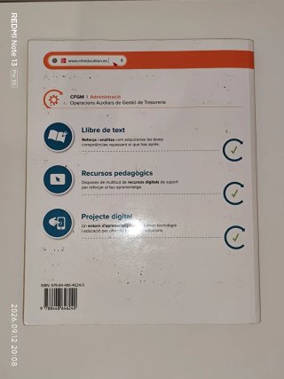 Libro CFGM GA Operacions Auxiliars de Tresoreria