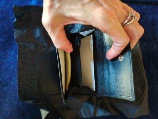 Cartera Anna and Robert Piel Negra Nueva