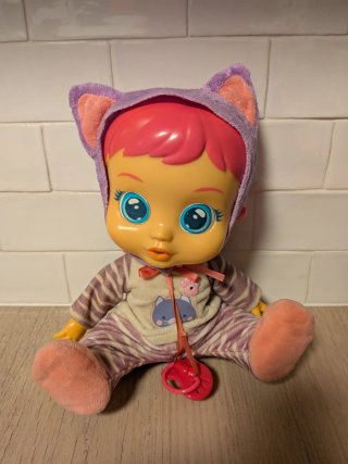 Muñeca Bebé Llorón con Pijama Gatito