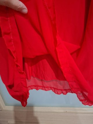 Vestido rojo con volantes