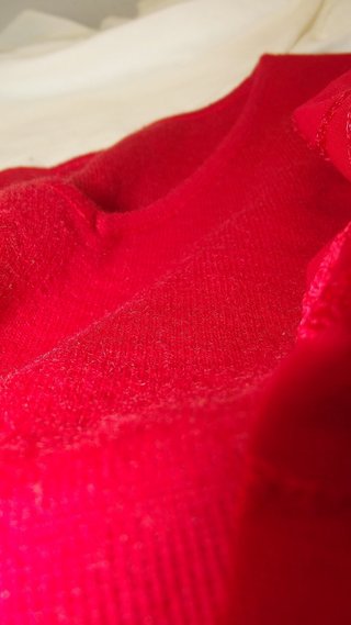 Maglione Donna M Rosso Lana Merinos Manica Lunga