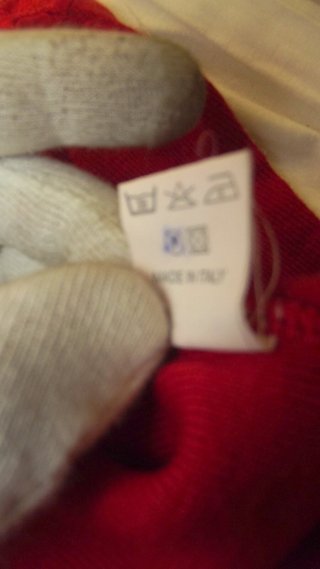 Maglione Donna M Rosso Lana Merinos Manica Lunga