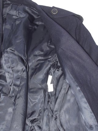 Cappotto Da Donna Nero In Lana Vergine Made Italy