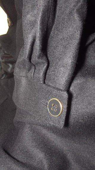 Cappotto Da Donna Nero In Lana Vergine Made Italy