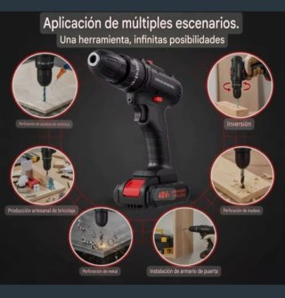 Taladro Atornillador Inalámbrico (2 Baterías)